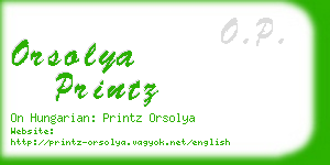 orsolya printz business card